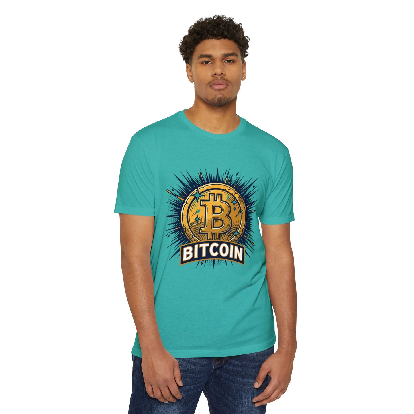 Camiseta gráfica de Bitcoin — Camiseta vintage de moneda criptográfica