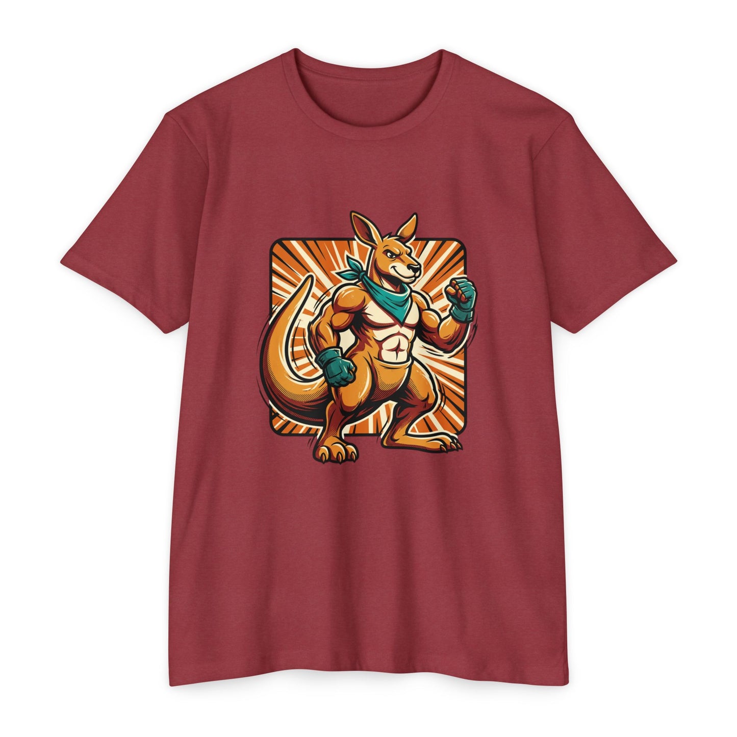 Camiseta con gráfico de canguro boxeador – Camiseta retro con mascota de luchador
