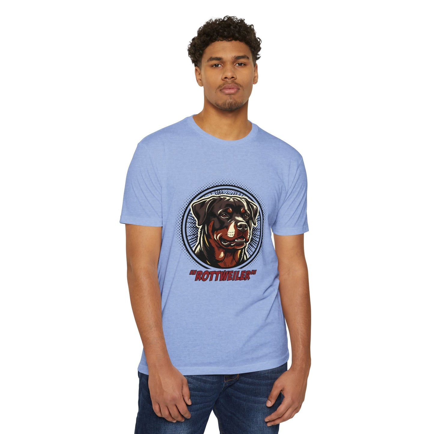 Rottweiler Vintage Portrait T-Shirt — Retro Dog Graphic Tee