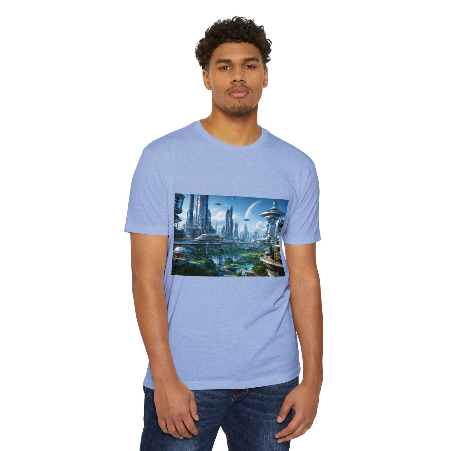 Futuristic Cityscape Sci‑Fi Skyline T-Shirt