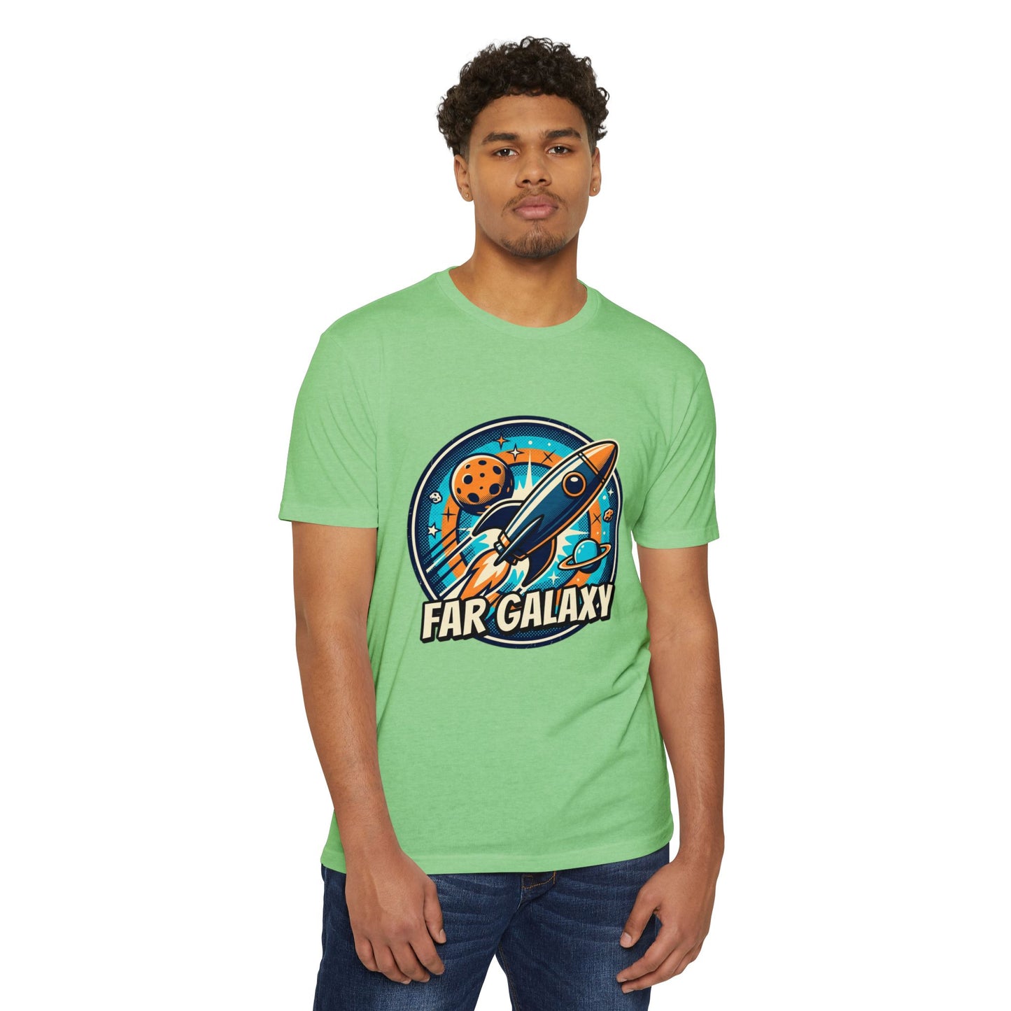 Retro Far Galaxy Rocket T-Shirt — Vintage Space Graphic Tee