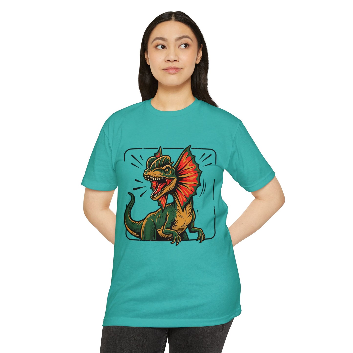 Frilled Lizard Dino Tee — Colorful Frill Graphic T-Shirt