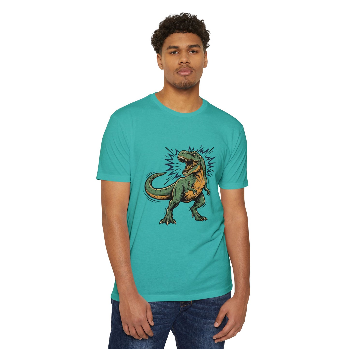 Camiseta — Camiseta retro con ilustración de T-Rex rugiendo