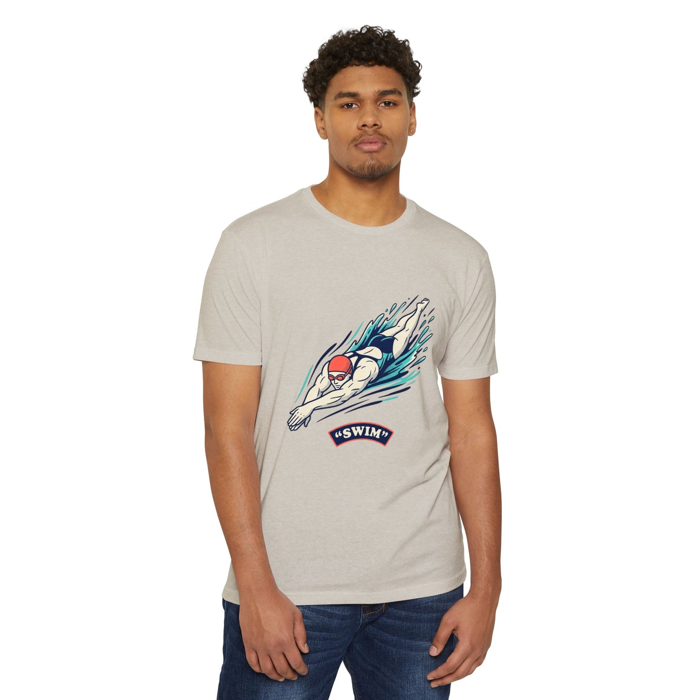 Swimmer Dive T-Shirt — "Swim" Graphic Athletic Tee