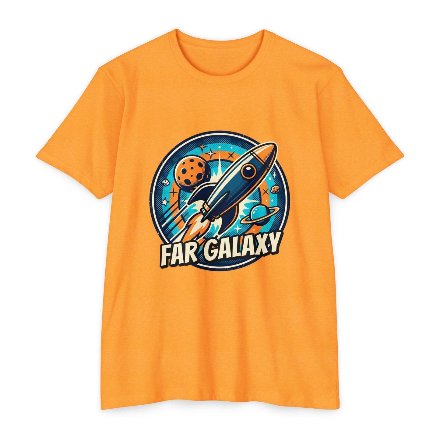 Retro Far Galaxy Rocket T-Shirt — Vintage Space Graphic Tee