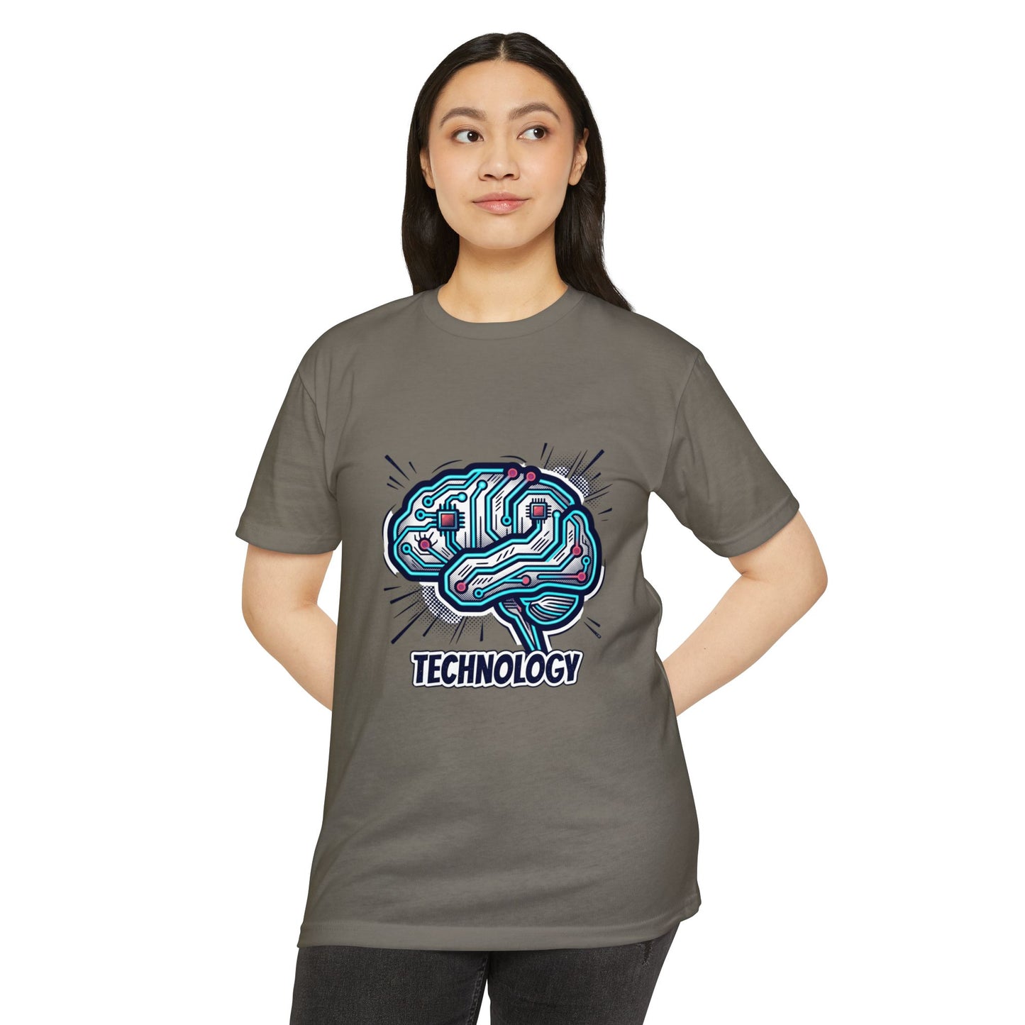 Tech Circuit Brain T-Shirt — Technology Graphic Tee