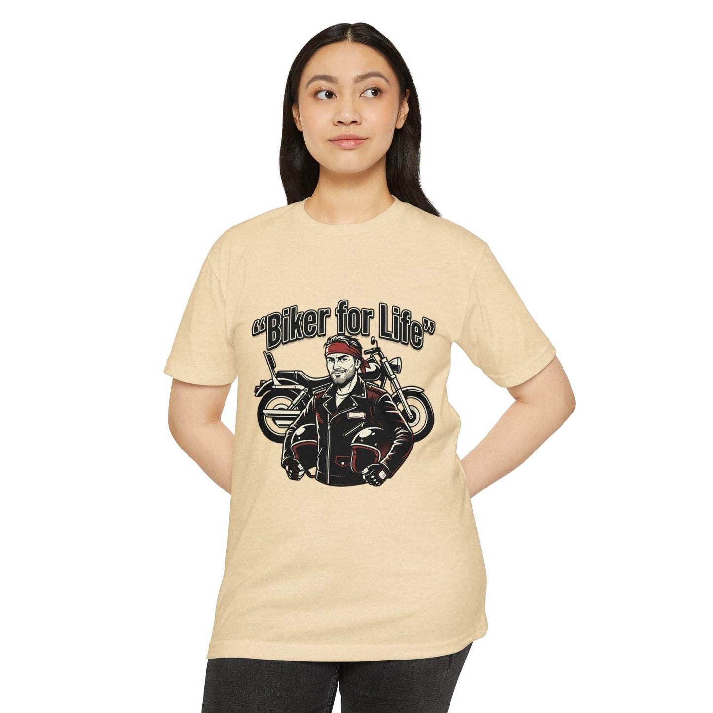 Biker For Life Vintage Motorcycle T-Shirt