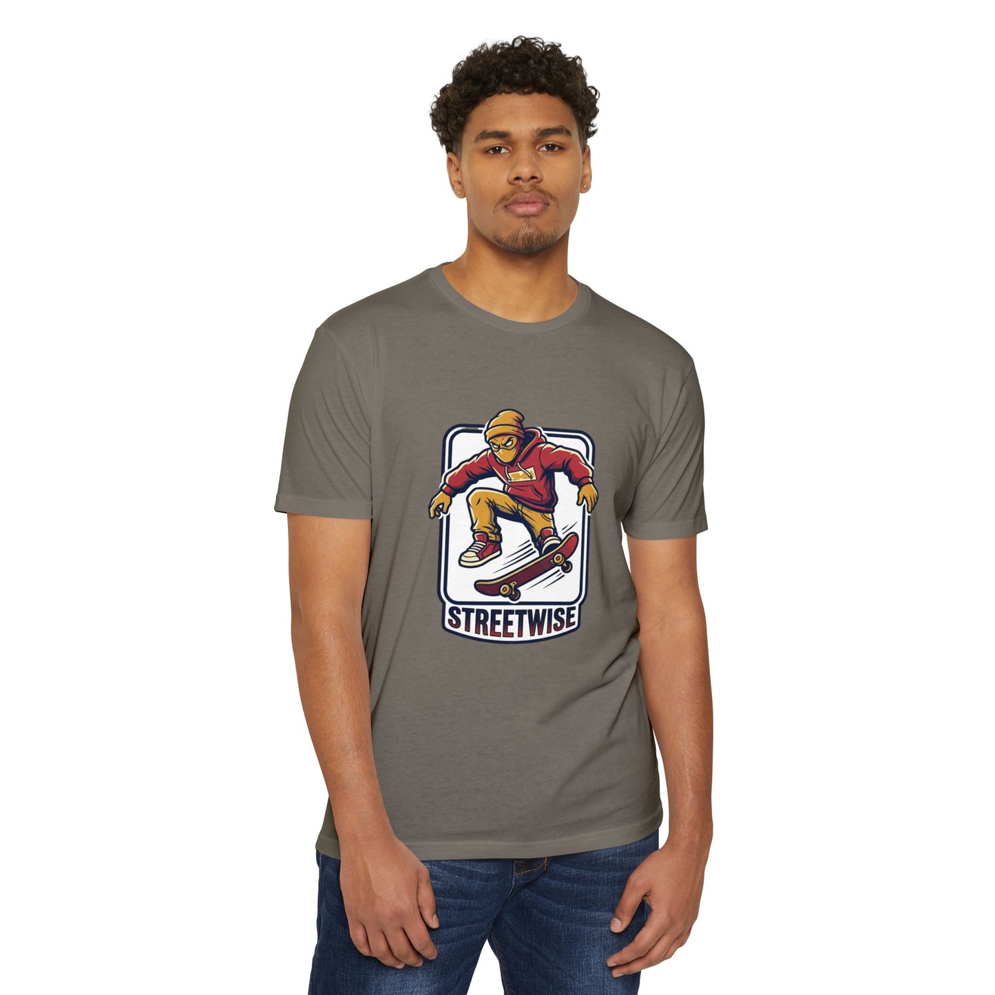 Retro Skateboarder Streetwise T‑Shirt — Vintage Skate Graphic Tee