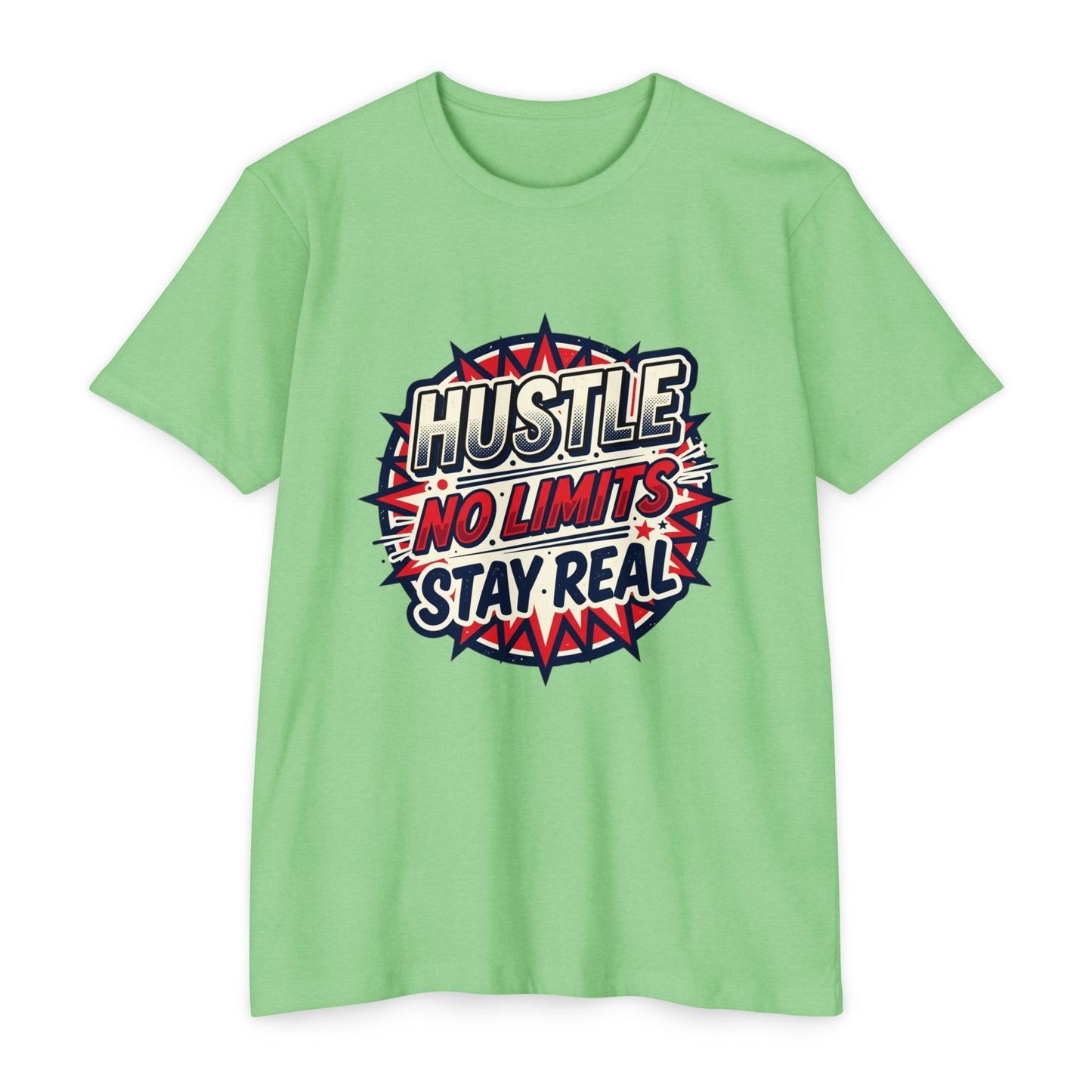 Hustle No Limits Stay Real Graphic T-Shirt