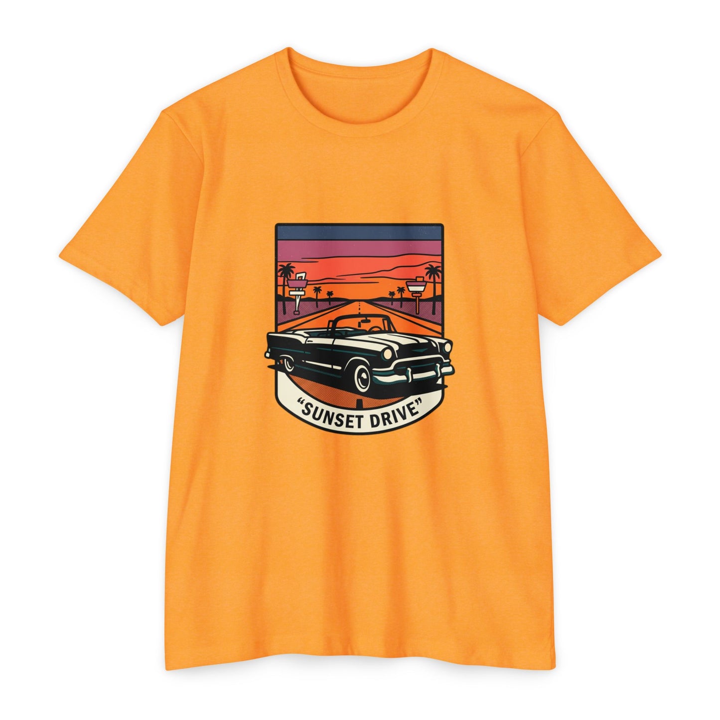 Sunset Drive Vintage Car T-Shirt