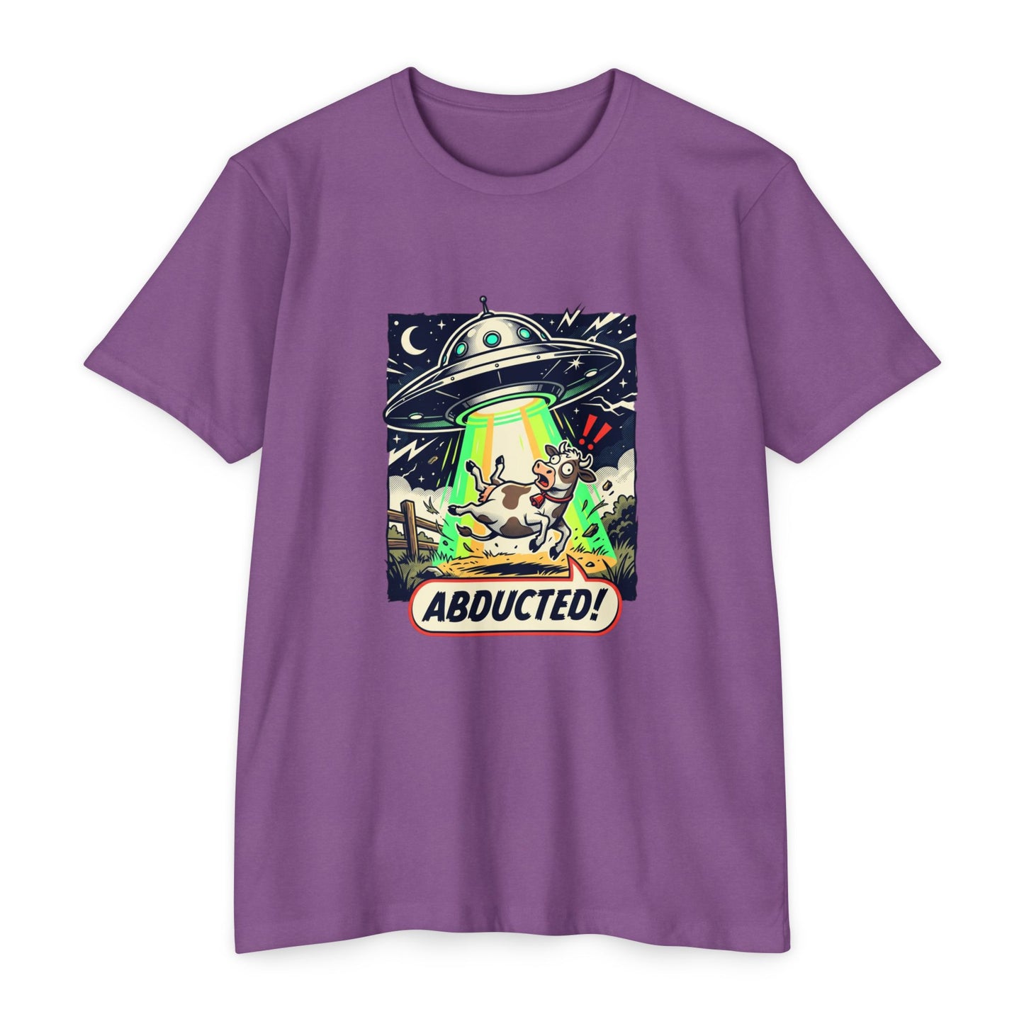 Abducted! Alien UFO Retro Sci‑Fi Graphic T-Shirt