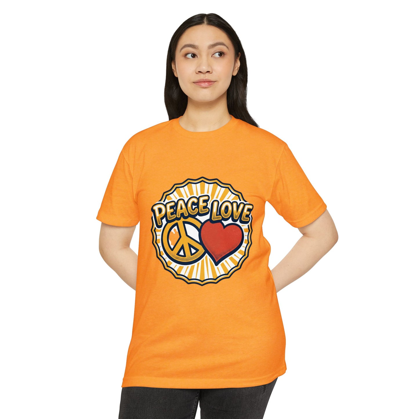 Peace Love Heart T-Shirt – Retro 70s Peace Sign Tee