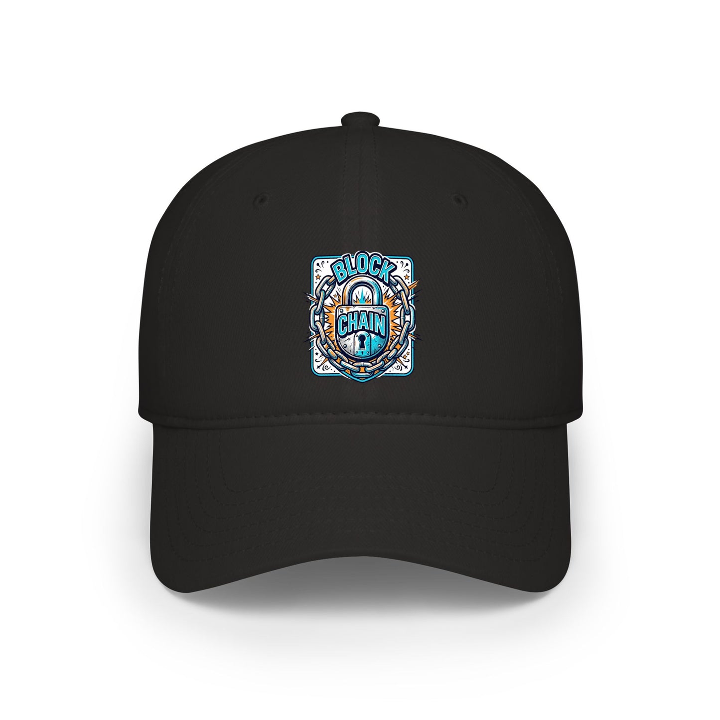 Retro "Block Chain" Low Profile Baseball Cap — Vintage Dad Hat