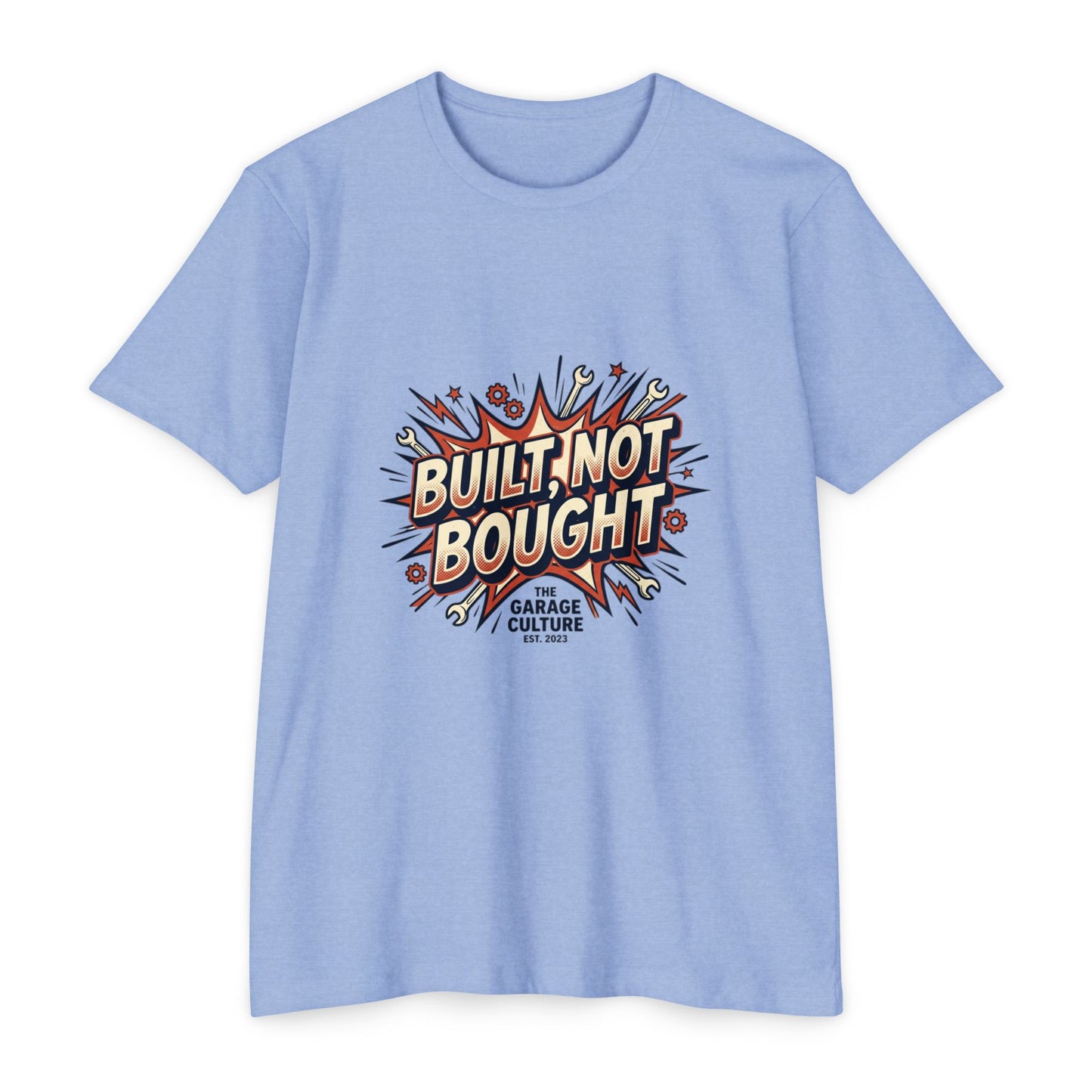 Built Not Bought Retro Garage Culture T-Shirt