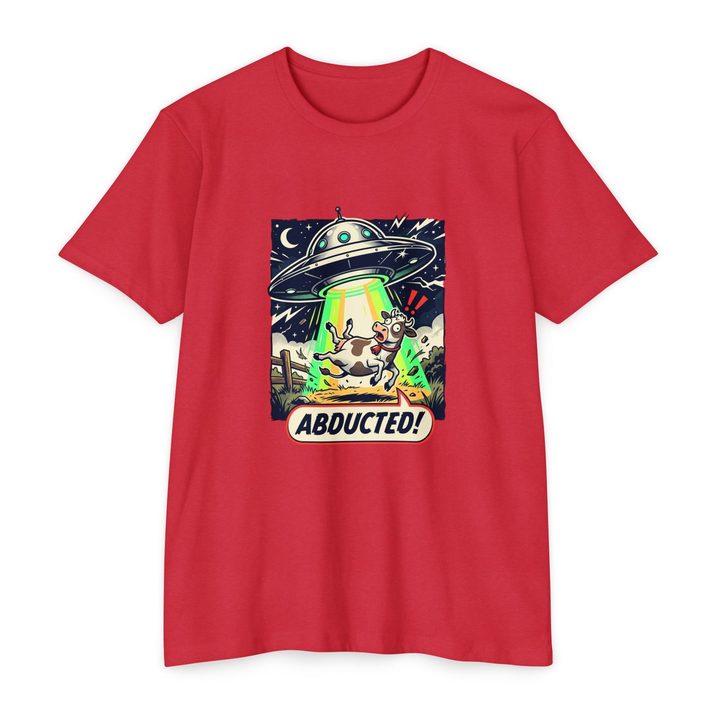 Abducted! Alien UFO Retro Sci‑Fi Graphic T-Shirt