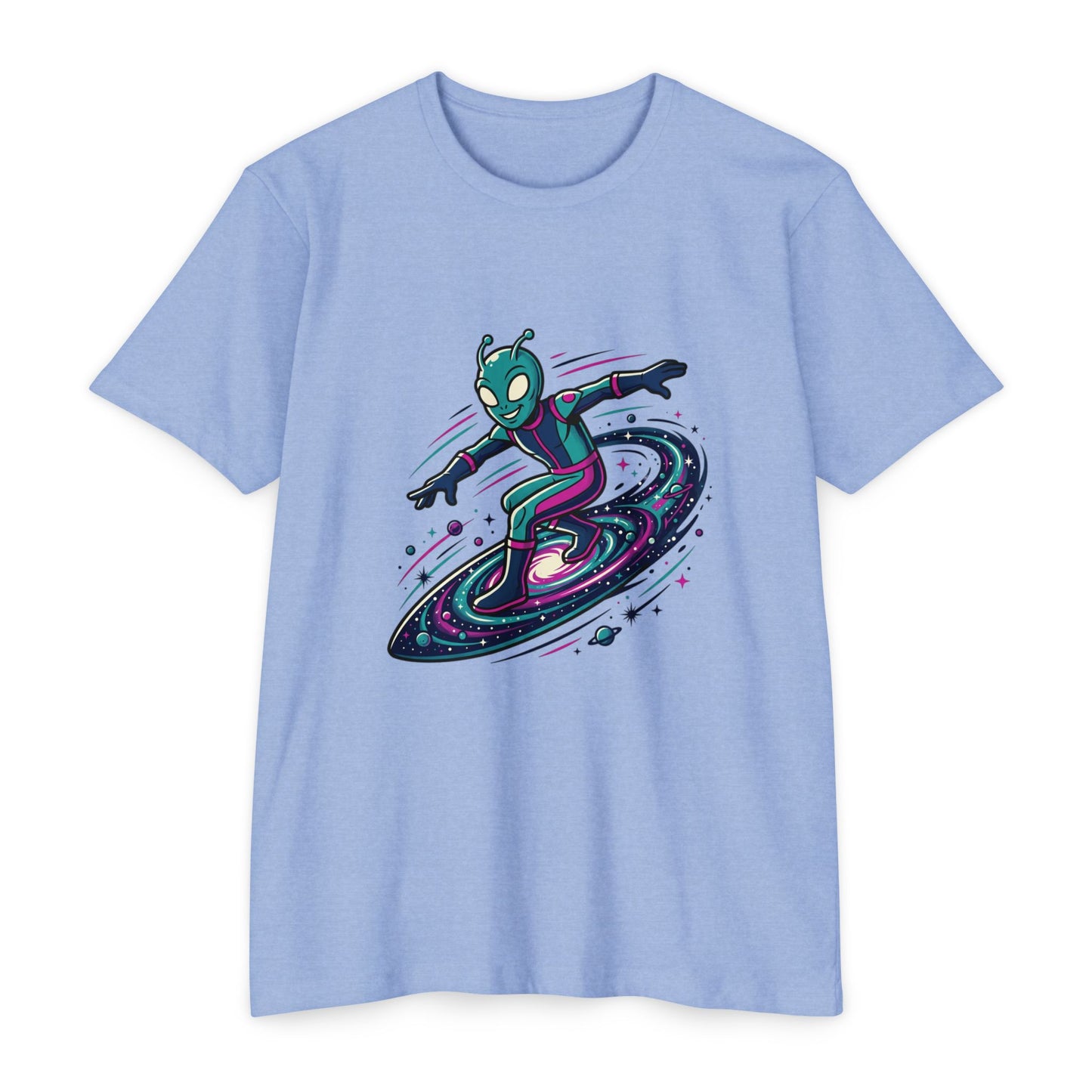 Alien Surfer Retro Space Skate T-Shirt