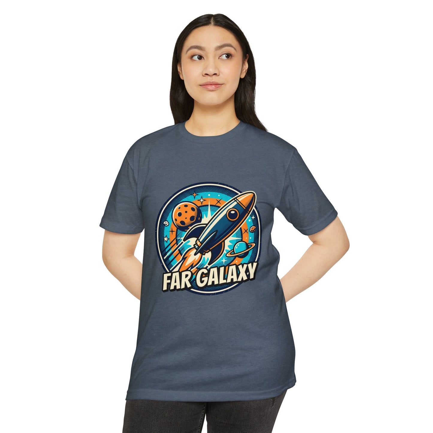Retro Far Galaxy Rocket T-Shirt — Vintage Space Graphic Tee