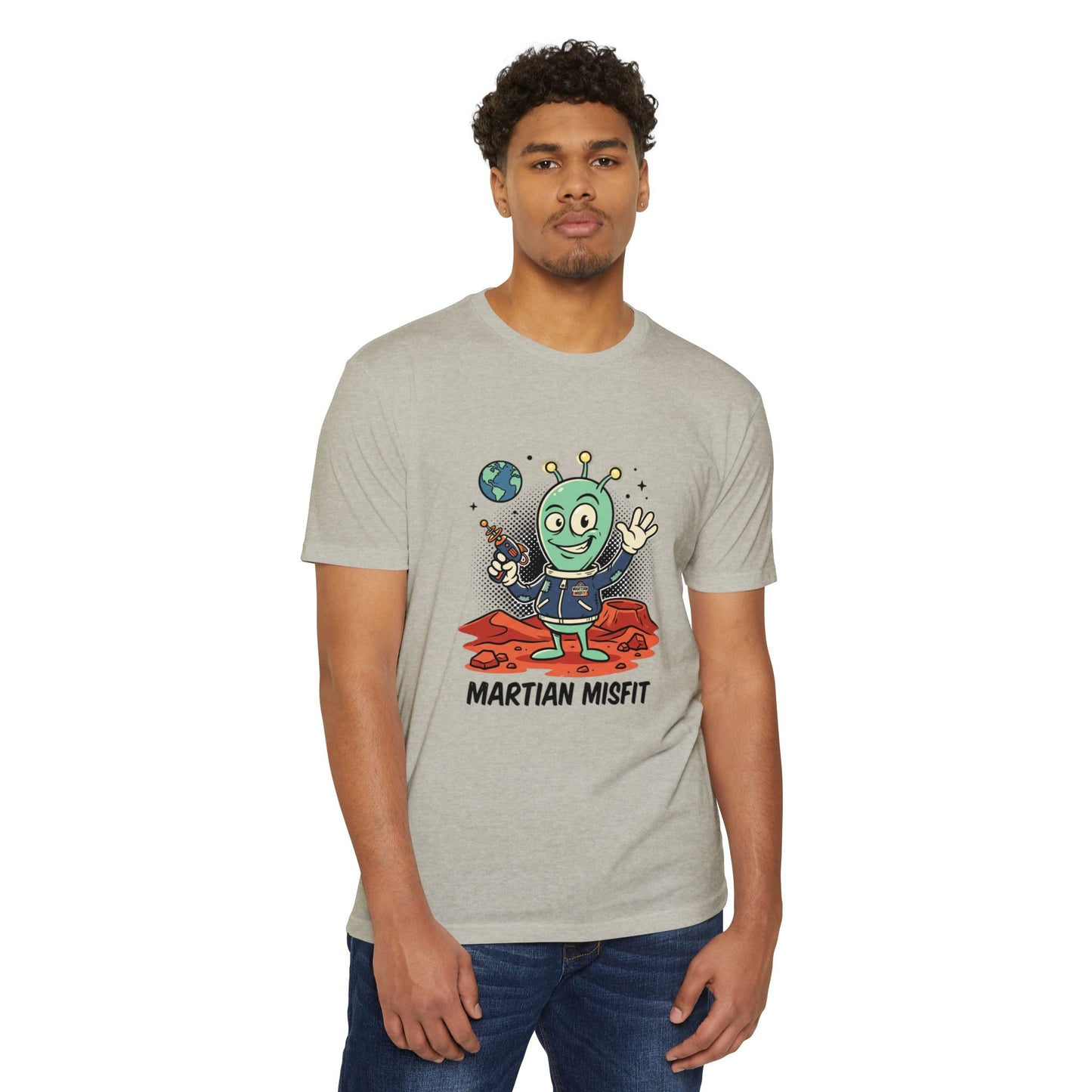 Martian Misfit Retro Alien T-Shirt — Cute Space Graphic Tee