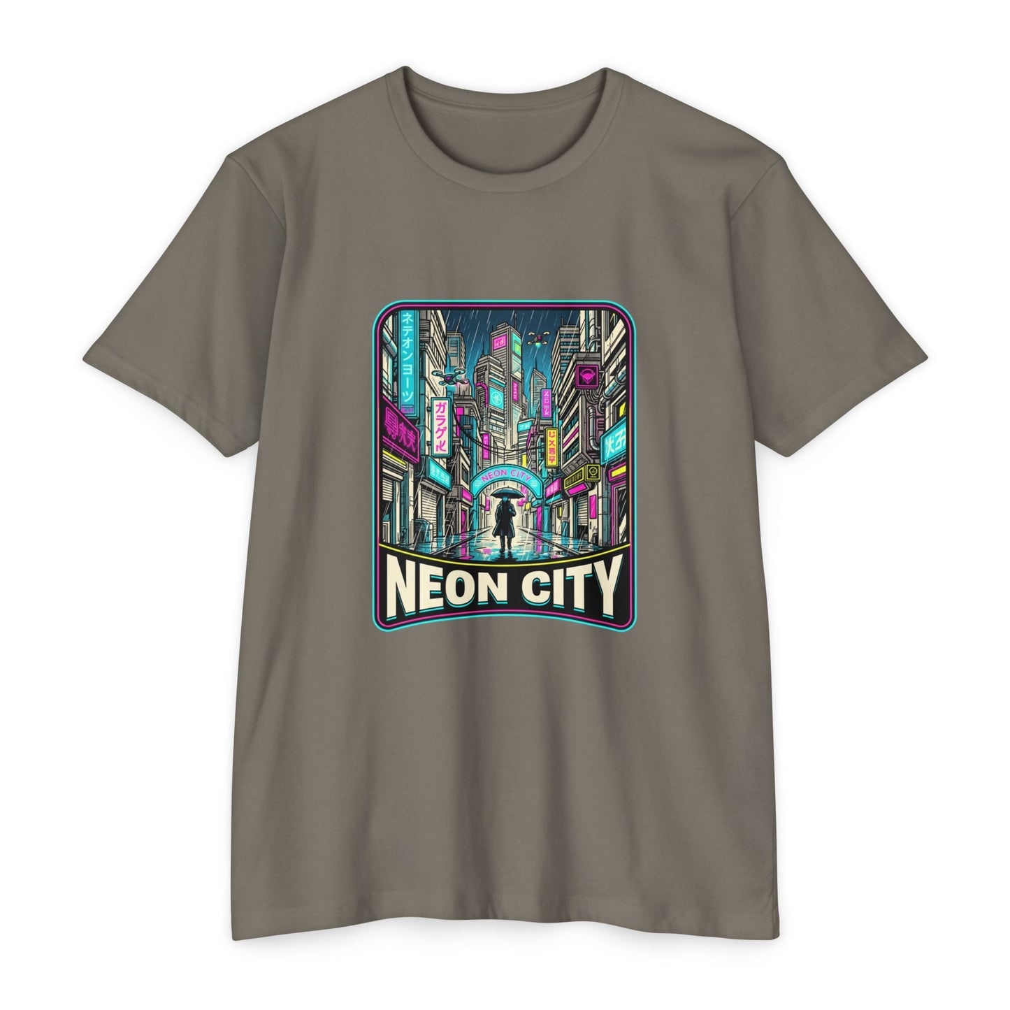Neon City Retro Cyberpunk T-Shirt — Retro Cyberpunk Streetwear Tee