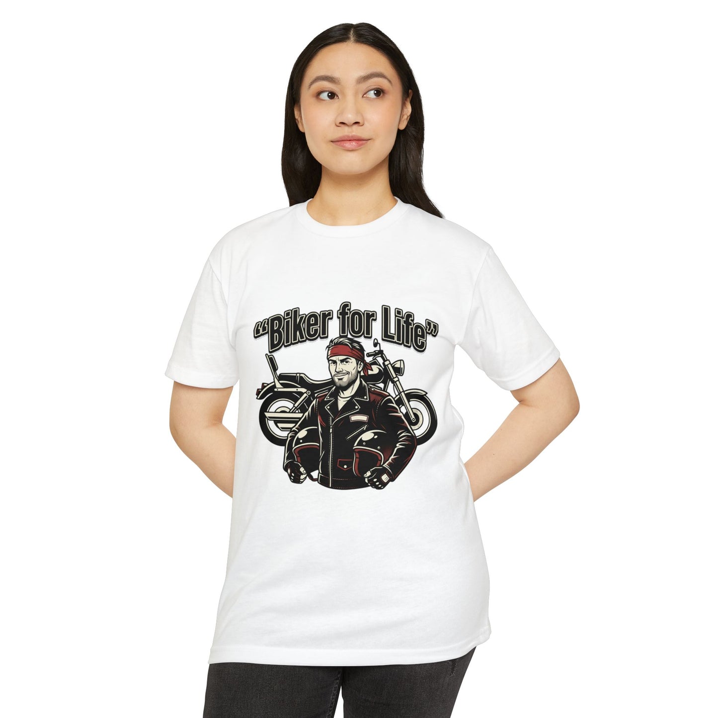 Biker For Life Vintage Motorcycle T-Shirt