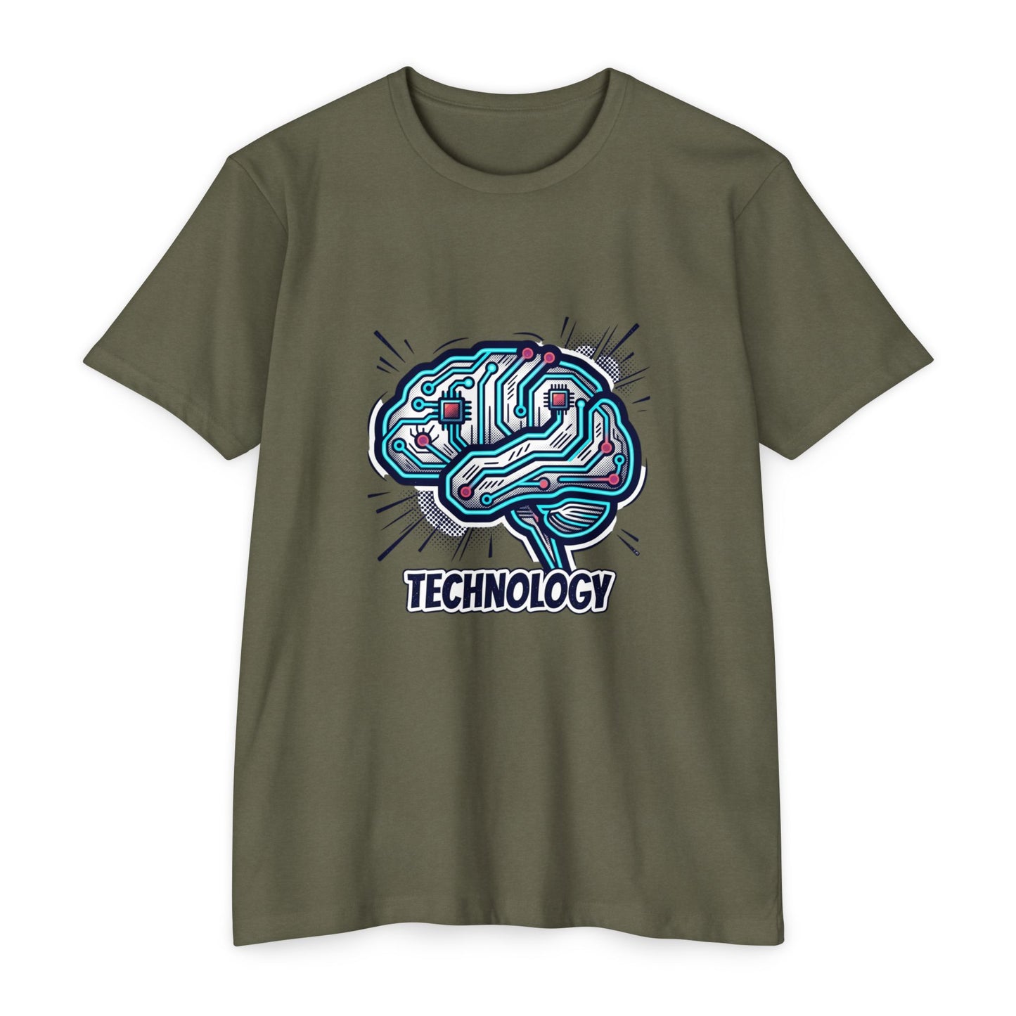 Tech Circuit Brain T-Shirt — Technology Graphic Tee