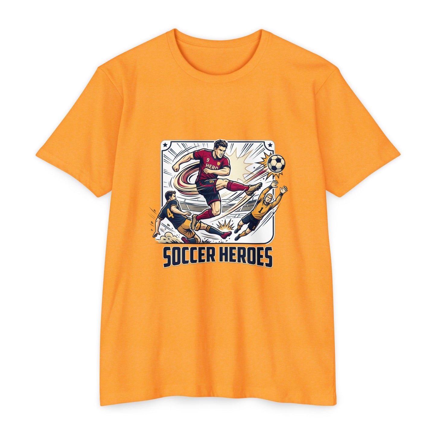 Soccer Heroes Graphic T-Shirt — Vintage Action Soccer Player Tee