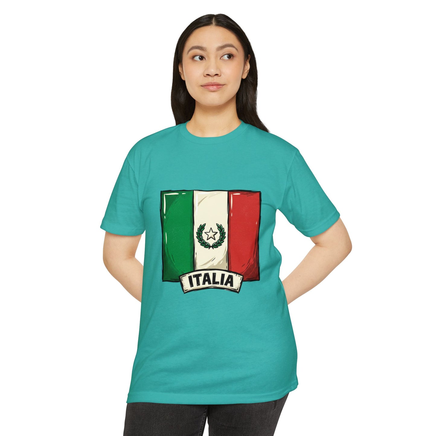 Italian Flag Vintage Crest T-Shirt — Italia Graphic Tee