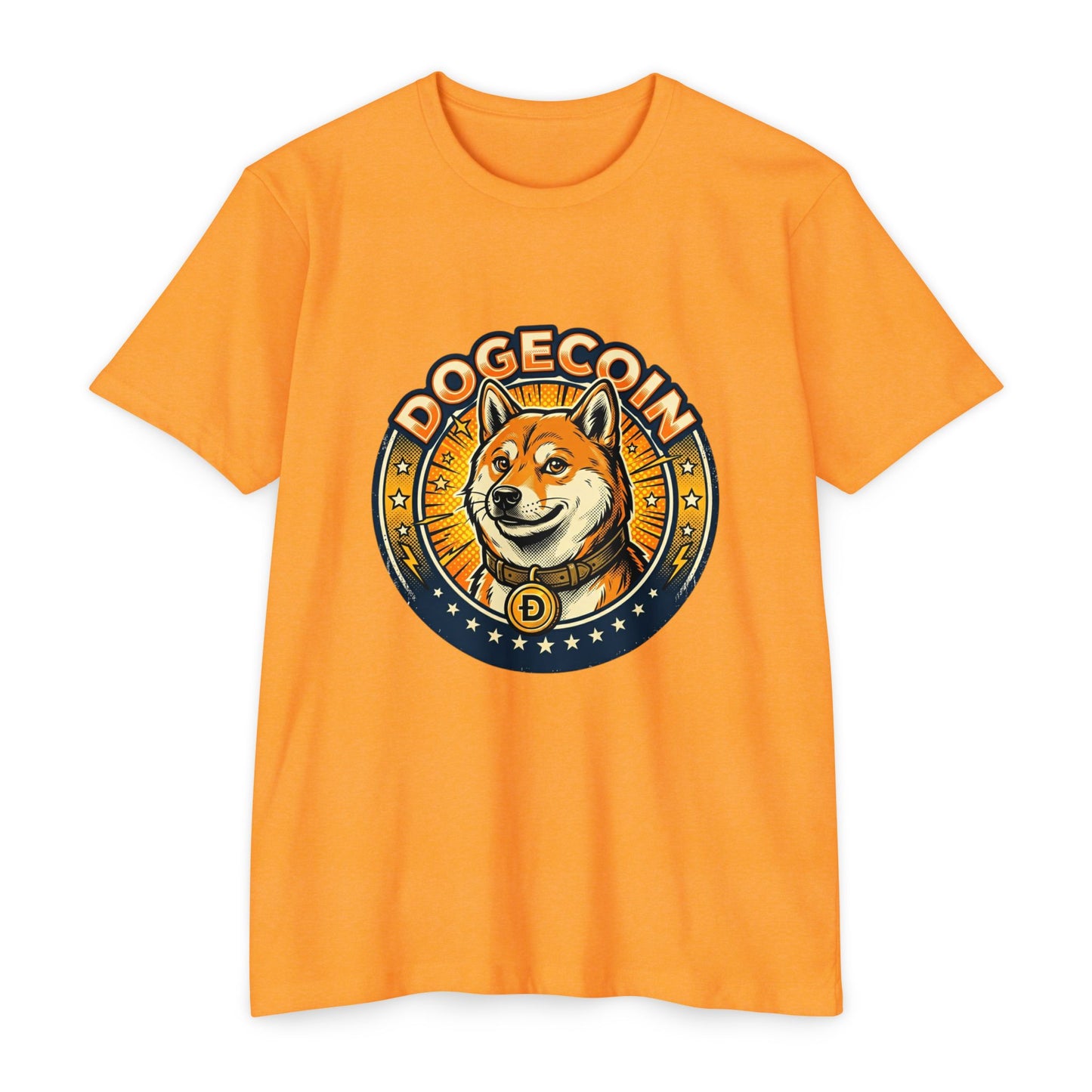 Dogecoin Coin Logo T‑Shirt — Retro Shiba Inu Crypto Tee