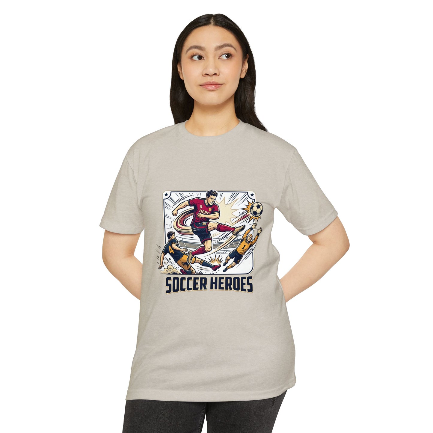 Soccer Heroes Graphic T-Shirt — Vintage Action Soccer Player Tee