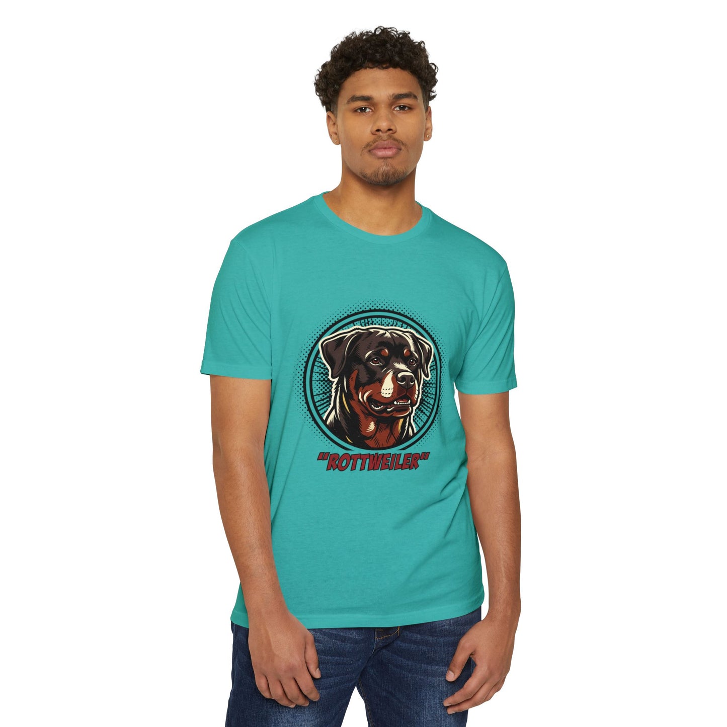 Rottweiler Vintage Portrait T-Shirt — Retro Dog Graphic Tee