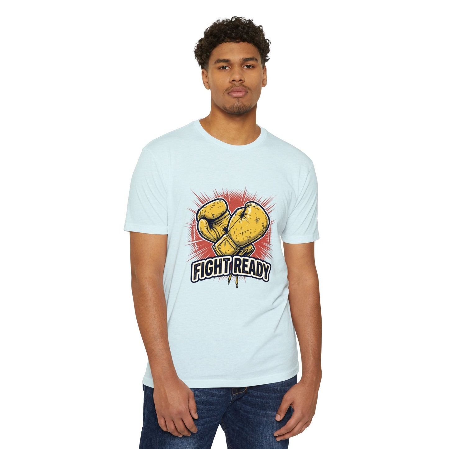 Fight Ready Boxing T-Shirt — Vintage Yellow Gloves Graphic Tee