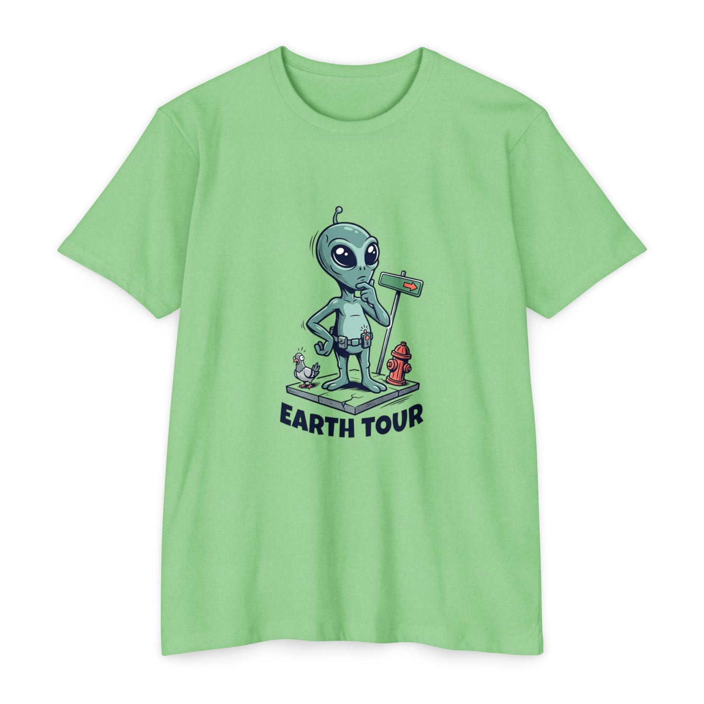 Alien 'Earth Tour' T-Shirt — Cute Space Visitor Graphic Tee