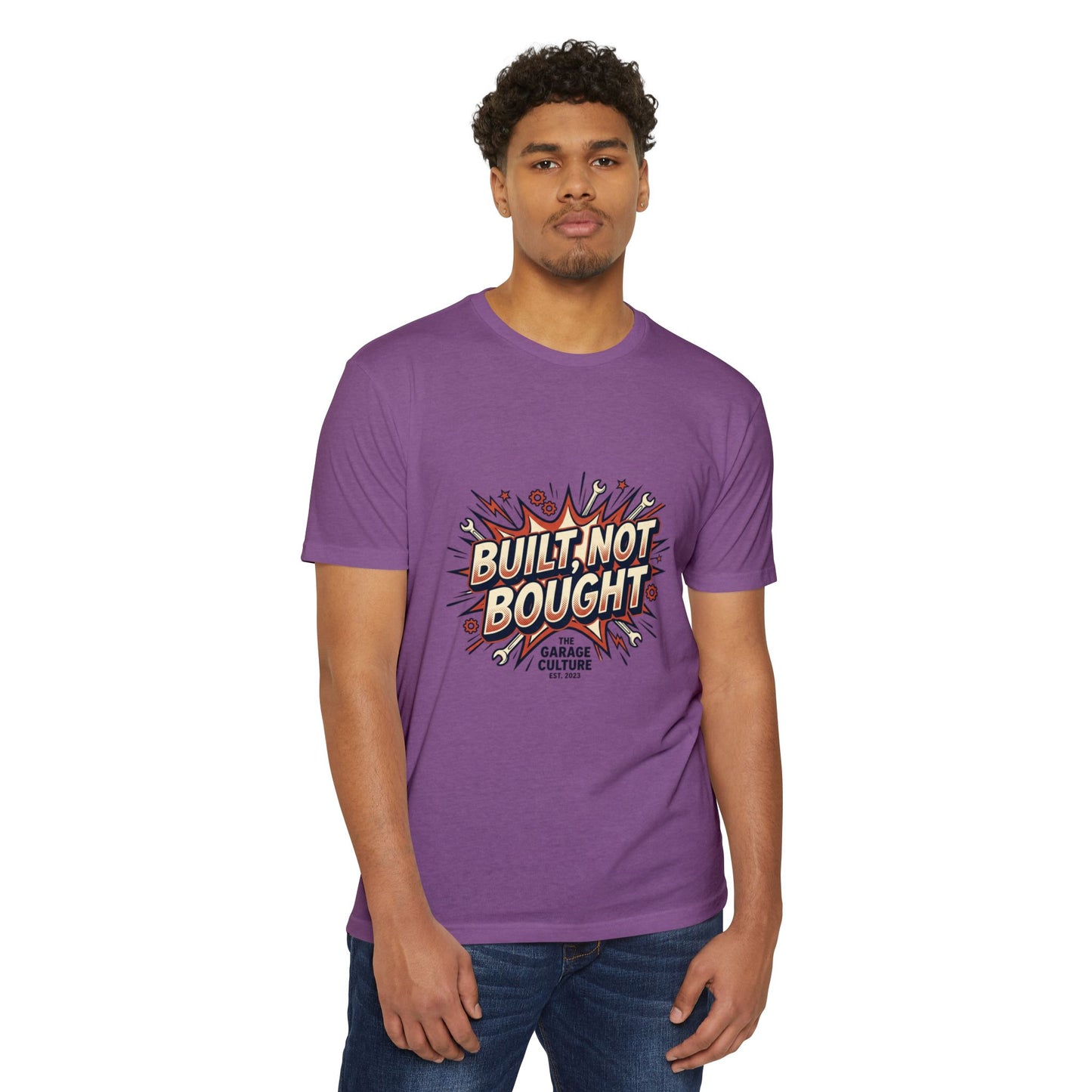 Built Not Bought Retro Garage Culture T-Shirt
