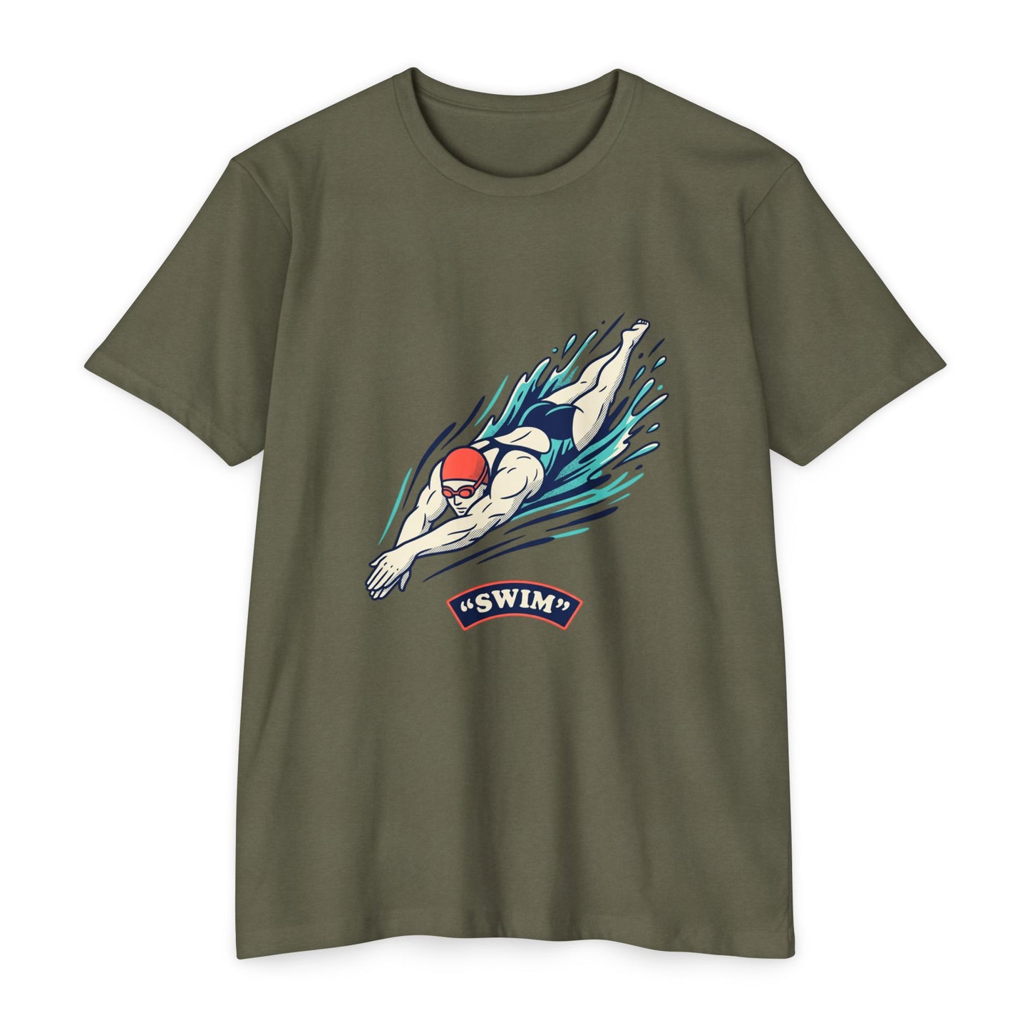Swimmer Dive T-Shirt — "Swim" Graphic Athletic Tee