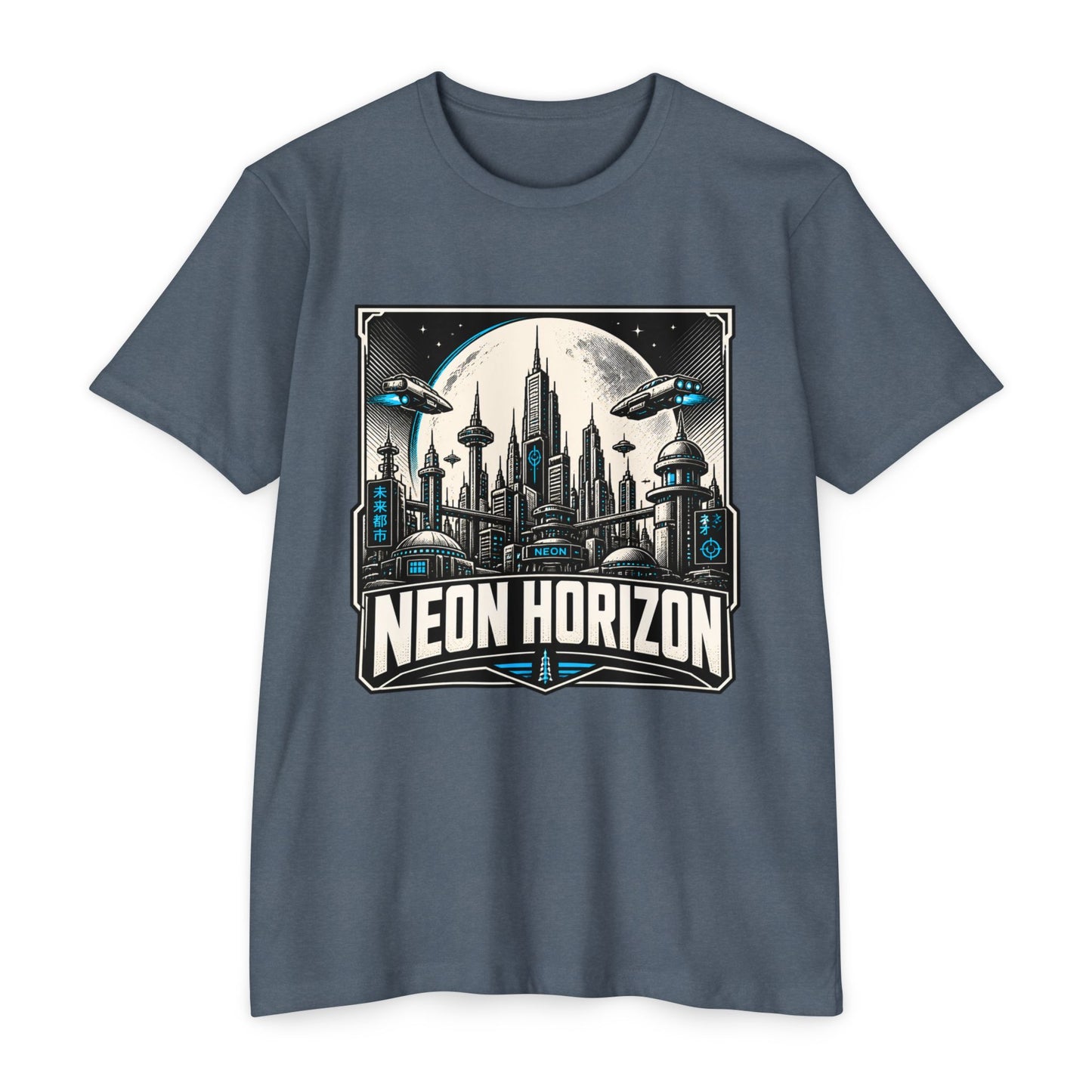 Neon Horizon Sci‑Fi T-Shirt