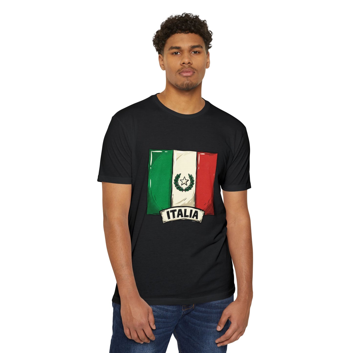 Italian Flag Vintage Crest T-Shirt — Italia Graphic Tee