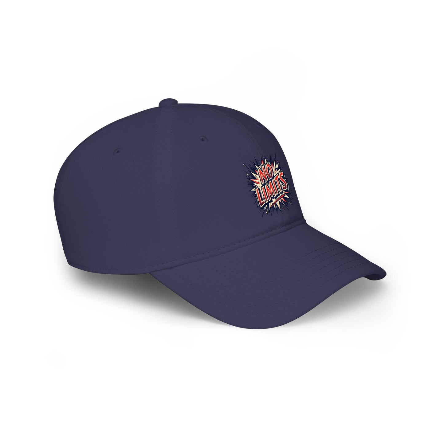 No Limits Retro Comic Baseball Cap — Motivational Low Profile Hat