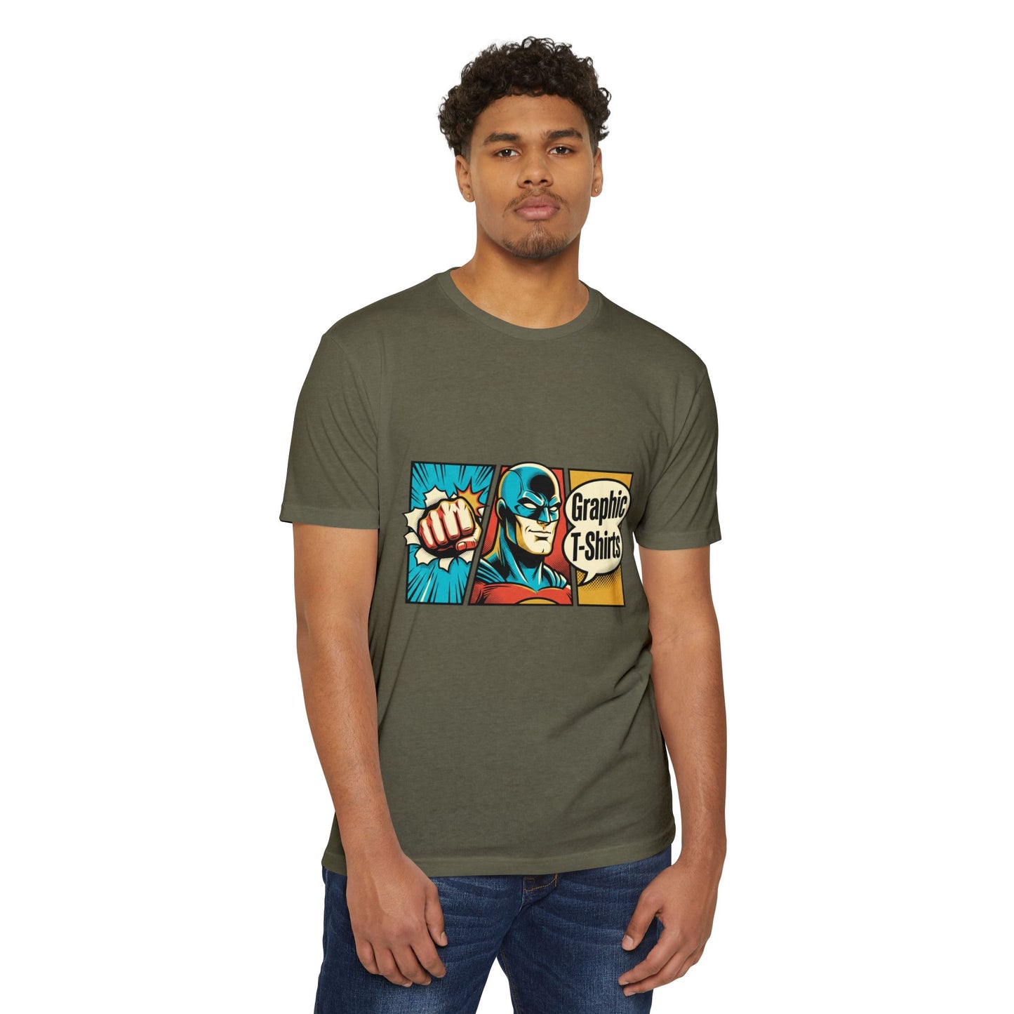 Retro Comic Superhero T-Shirt — Pop Art Graphic Tee
