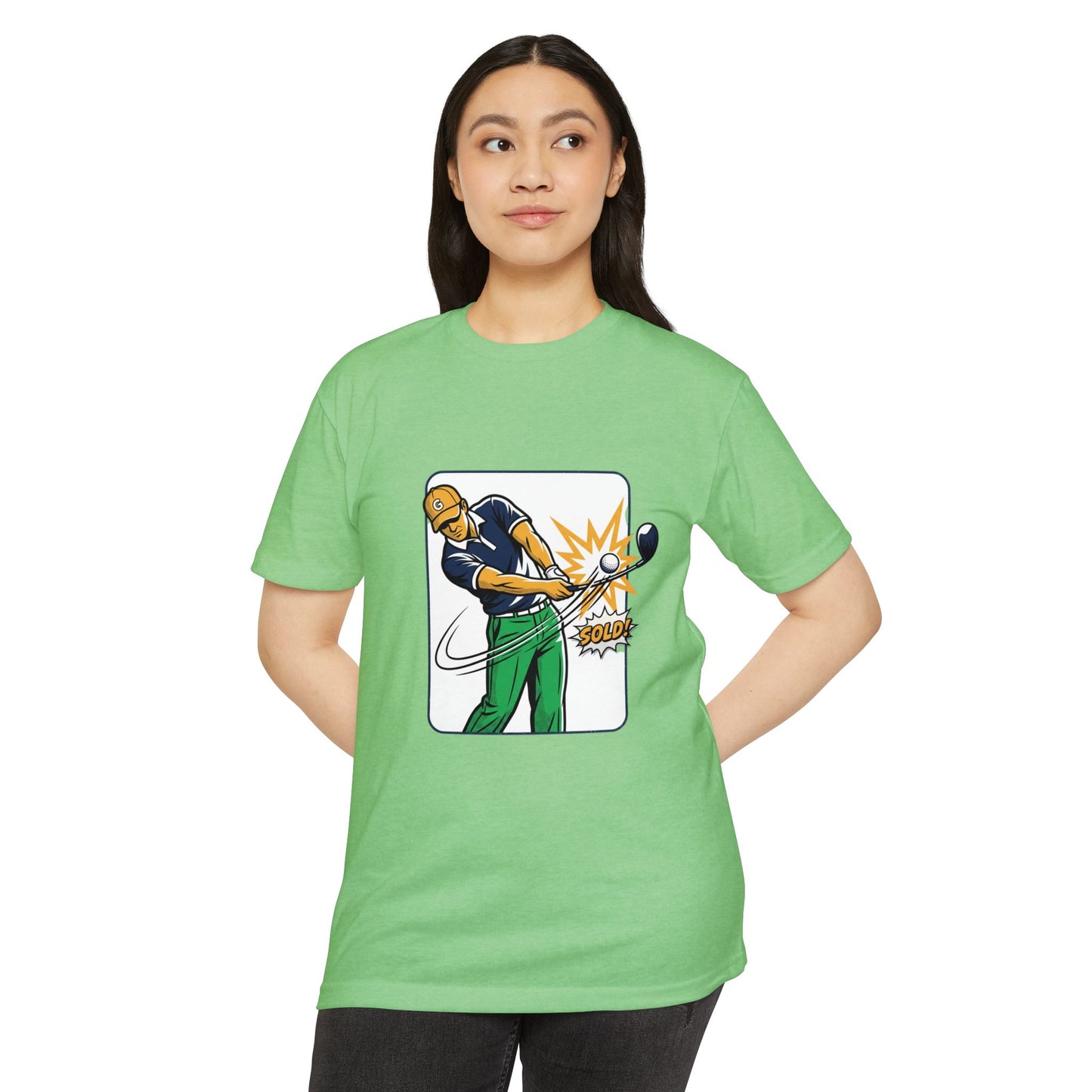Solid Golfer Illustration Golf Swing T-Shirt