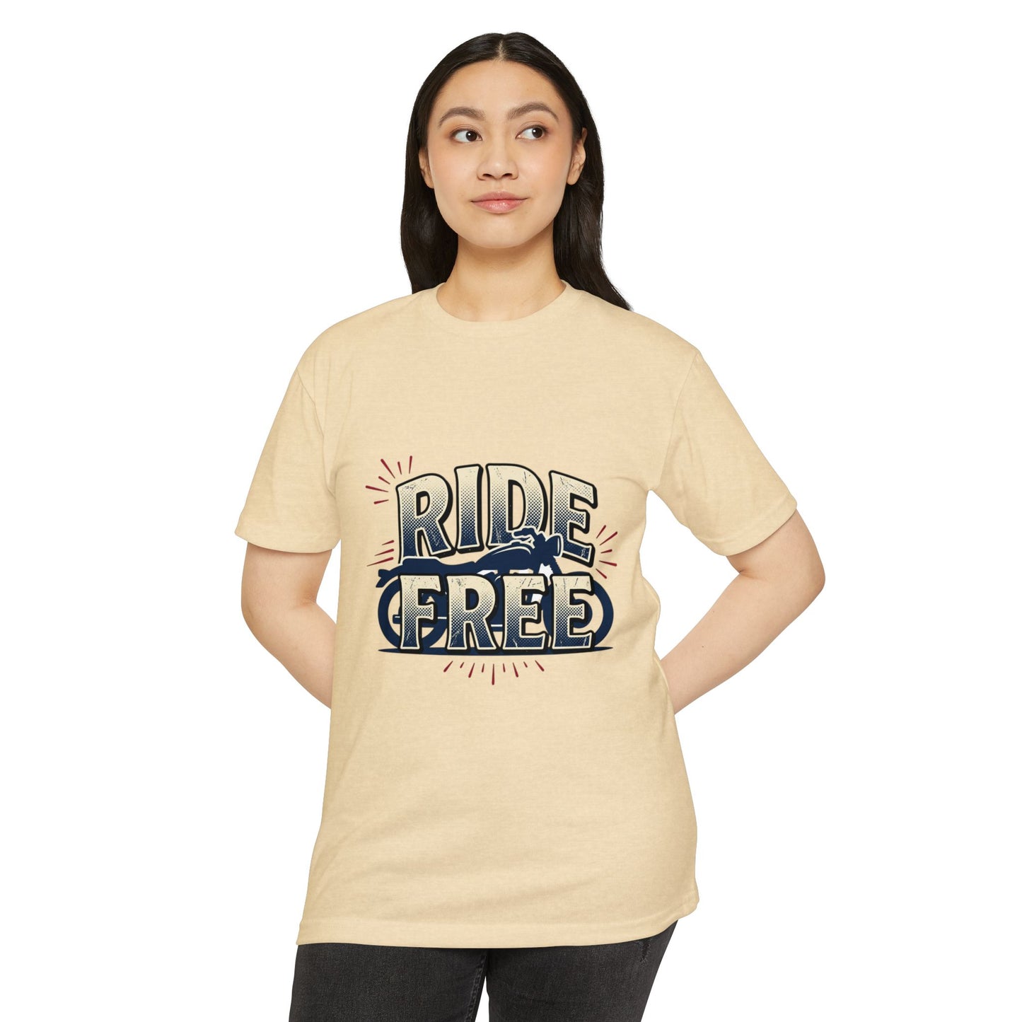 Ride Free Motorcycle T-Shirt — Vintage Biker Graphic Tee