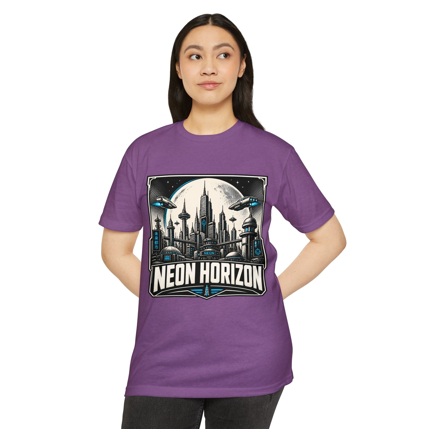 Neon Horizon Sci‑Fi T-Shirt
