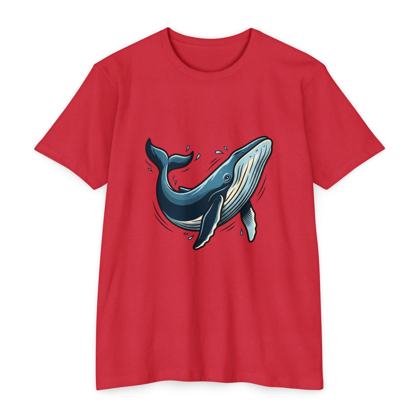 Whale Illustration T-Shirt — Retro Ocean Graphic Tee