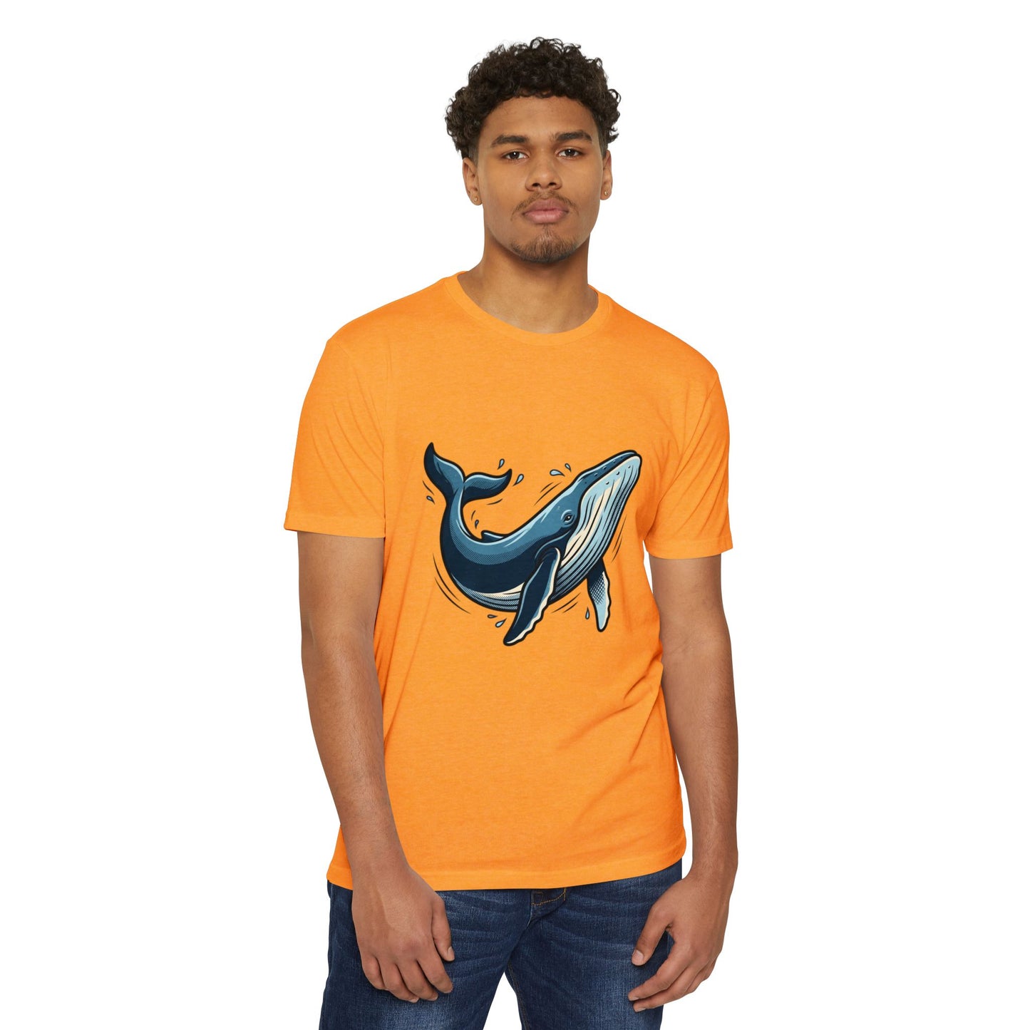 Whale Illustration T-Shirt — Retro Ocean Graphic Tee