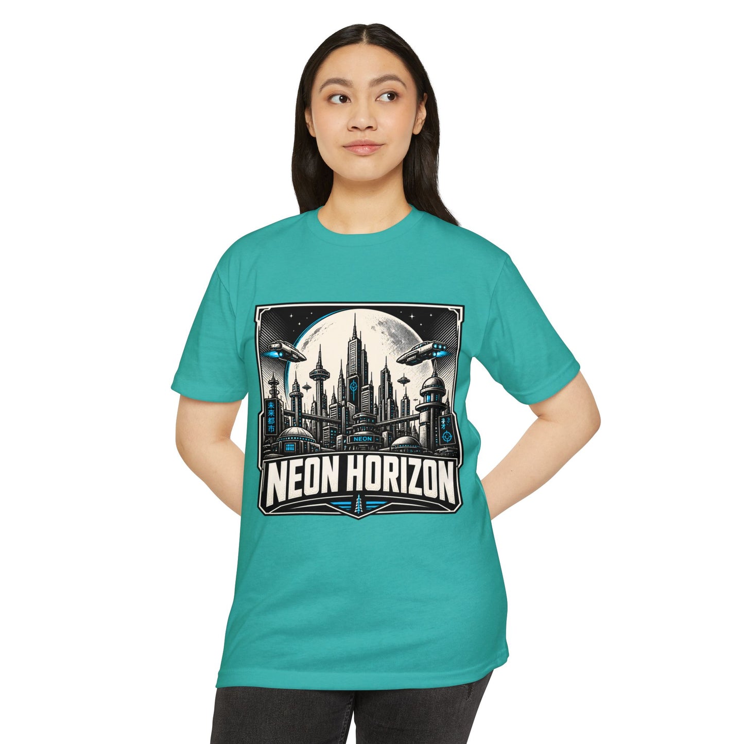 Neon Horizon Sci‑Fi T-Shirt