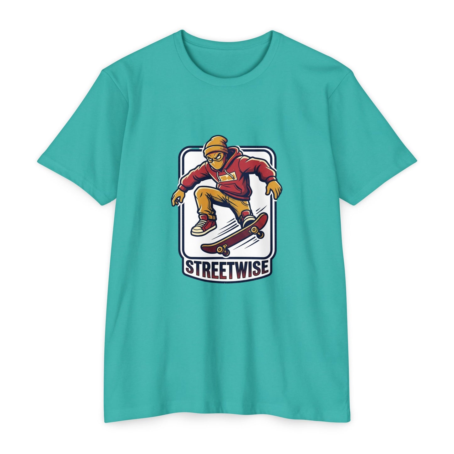 Retro Skateboarder Streetwise T‑Shirt — Vintage Skate Graphic Tee