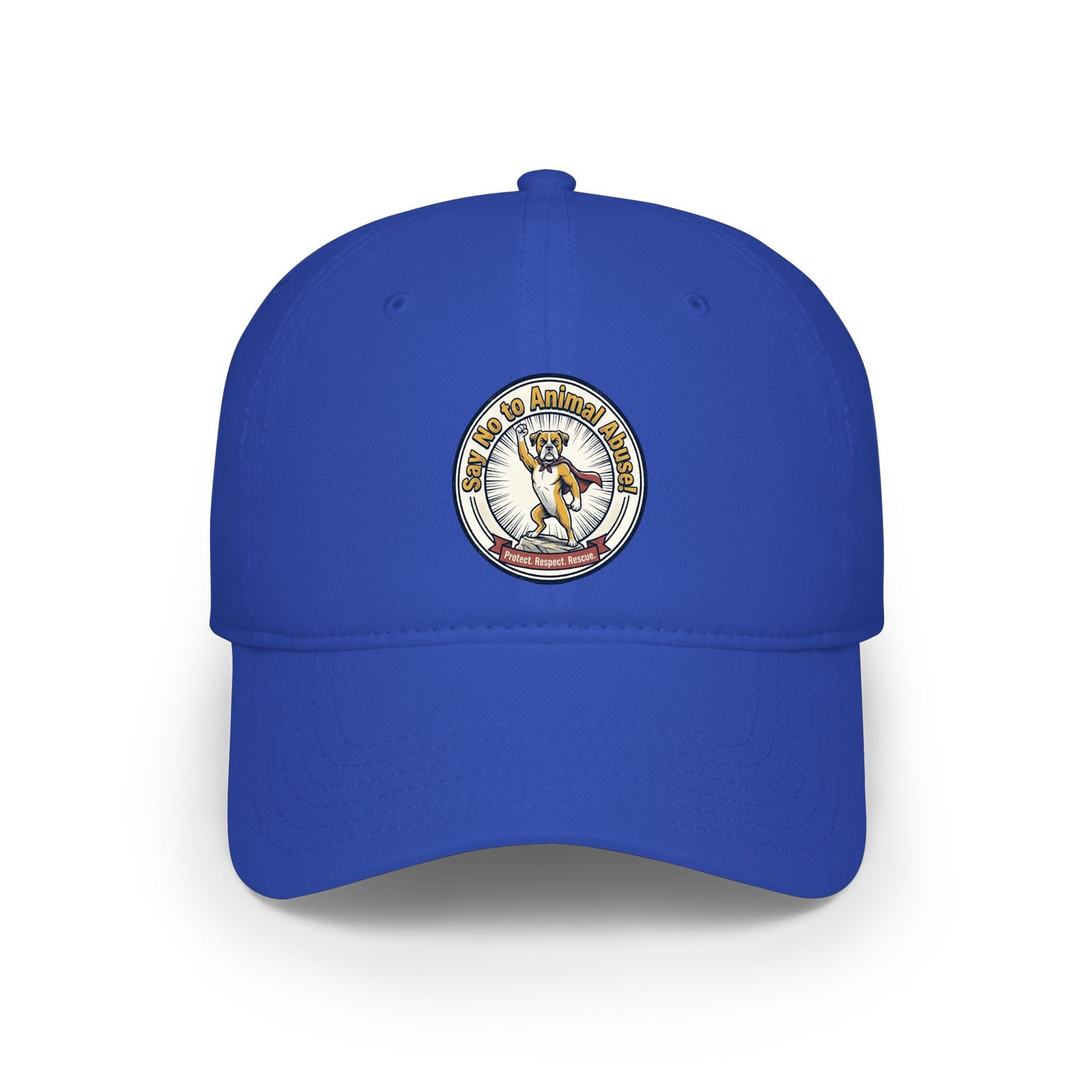 Embroidered Golden Retriever Patch Baseball Cap — Low Profile Red Dog Lover Hat