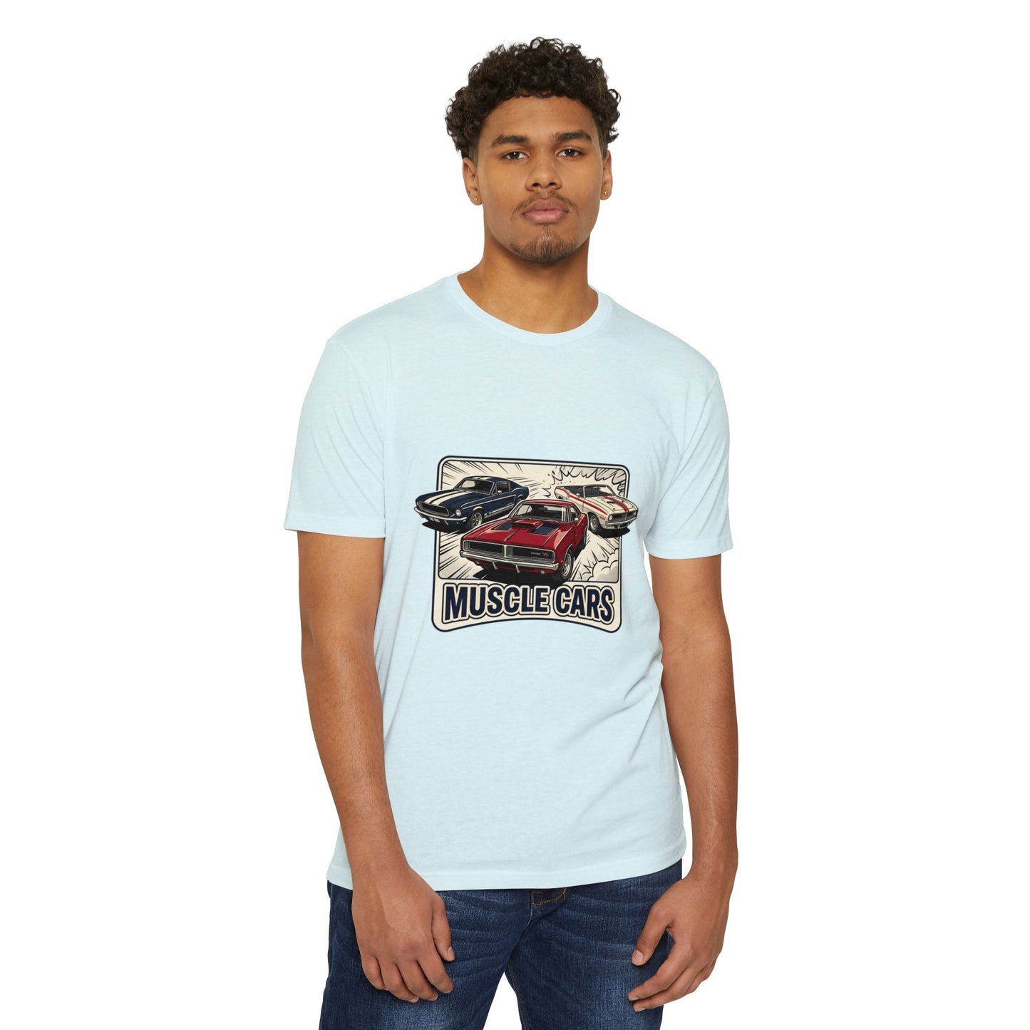 Retro Muscle Cars Graphic T-Shirt — Vintage Hot Rod Design