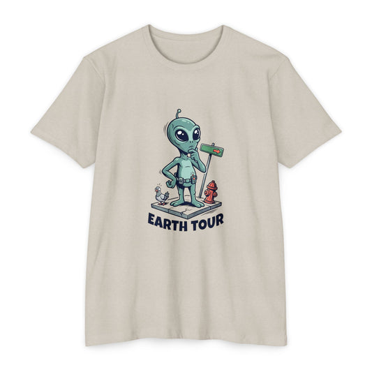 Alien 'Earth Tour' T-Shirt — Cute Space Visitor Graphic Tee