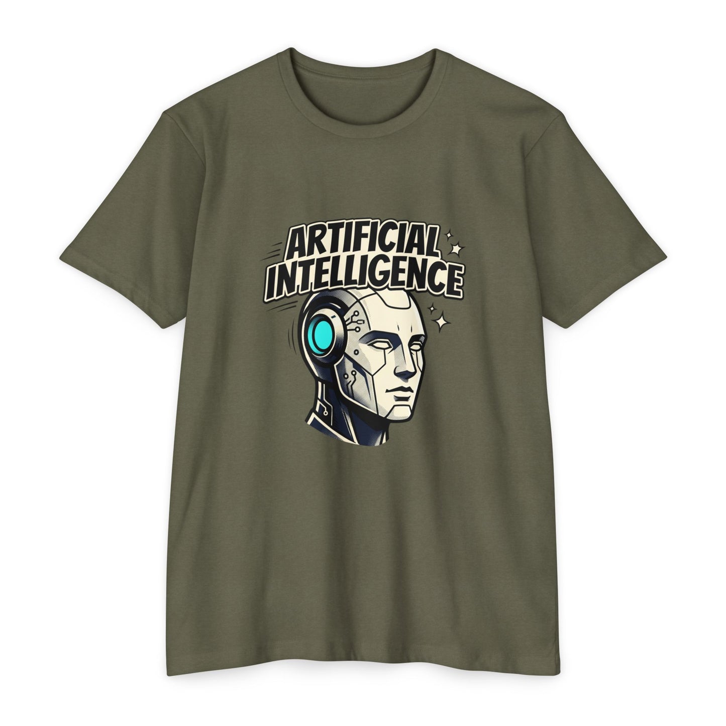 Artificial Intelligence Robot Tee — AI Head Graphic T-Shirt