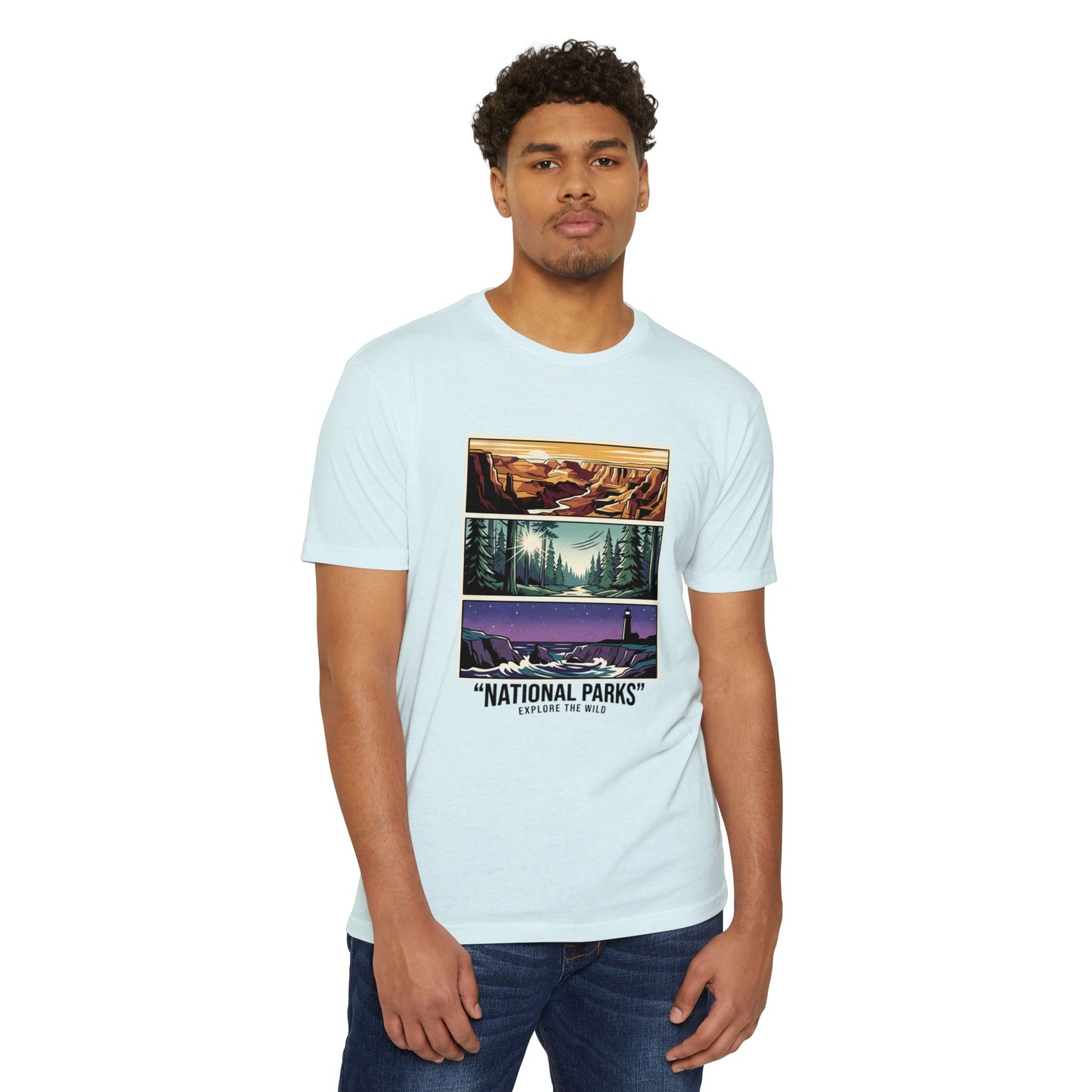 National Parks Scenic Panels T-Shirt — Explore the Wild Graphic Tee